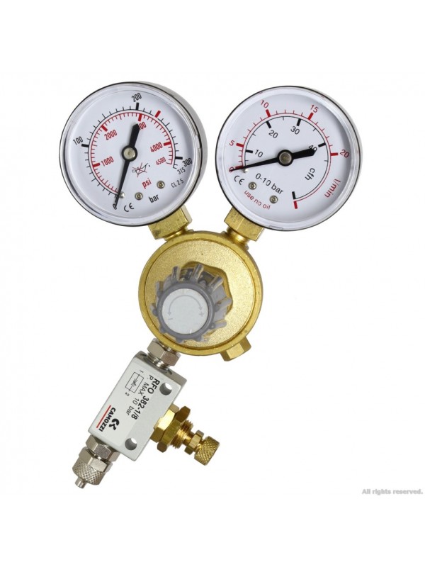 Комплект CO2 редуктор + кран Camozzi RFO 382