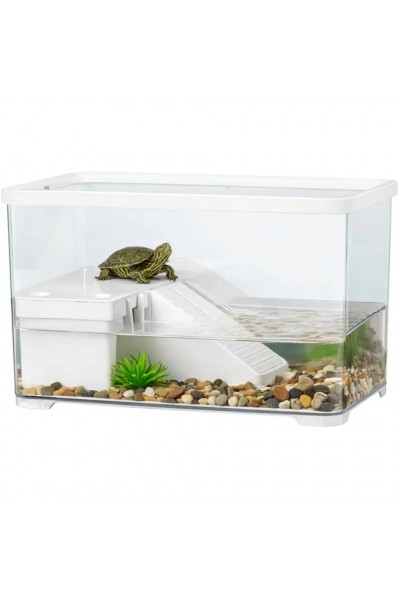 Тераріум-акваріум для черепахи Kruger Meier LagunaVerde Turtle Aquarium 30×18×18 см з островом і фільтром