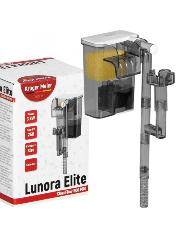 Каскадный фильтр Kruger Meier Lunora Elite 500 со скиммером для аквариумов 15-35 литров