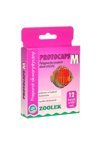 Капсулы для гигиены пресноводного аквариума Zoolek Protocaps-M (5333) 12шт и профилактики болезней рыб