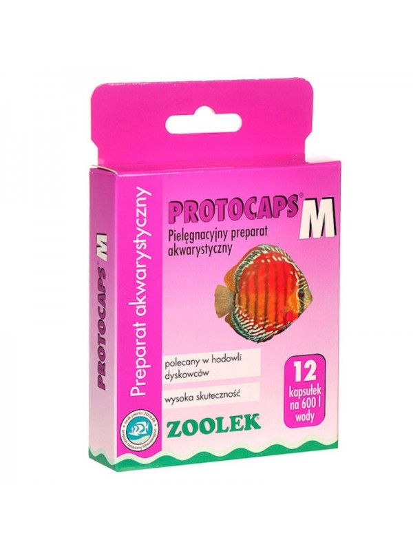Капсули для гігієни прісноводного акваріума Zoolek Protocaps-M (5333) 12шт та профілактики хвороб риб