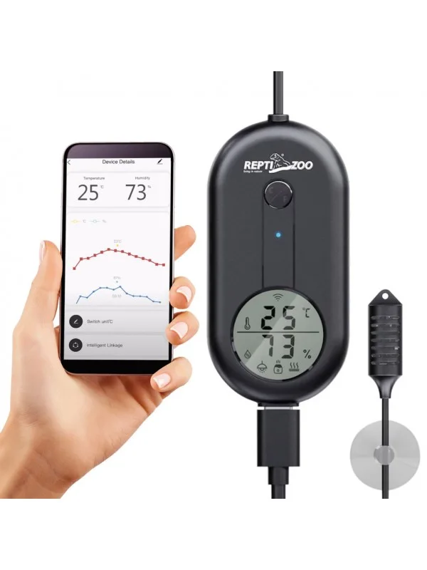 Термогигрометр электронный с Wi-Fi Repti-Zoo Smart Wi-Fi thermo-hygrometer (ZSH105)