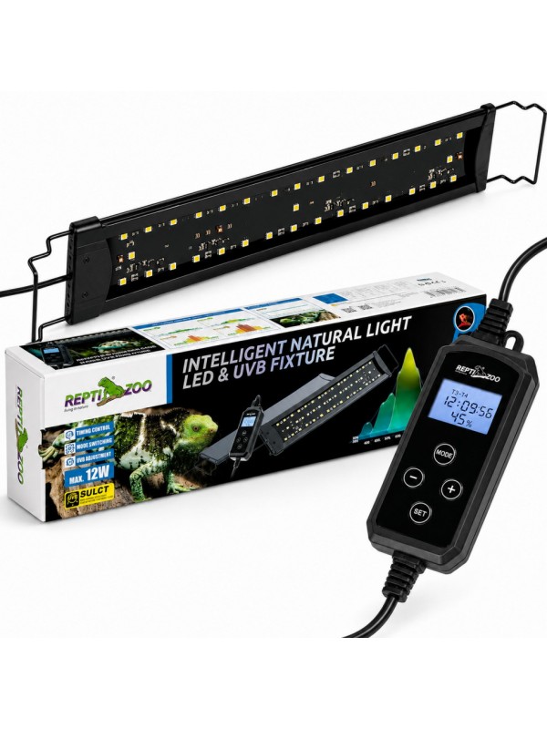 Світильник LED UVB Repti-Zoo Natural Light LED UVB 12W 43-54 см для тераріуму з контролером