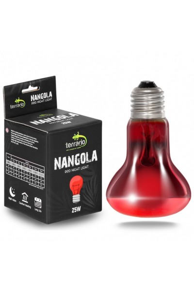 Інфрачервона нагрівальна лампа Terrario Nangola Red Night Light 25W