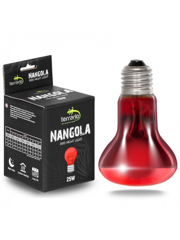 Інфрачервона нагрівальна лампа Terrario Nangola Red Night Light 25W