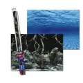 Аквариумный задний фон Aqua Nova Синее море/Камни с корягами 60x30см (TREE ROOTS/WATER S)