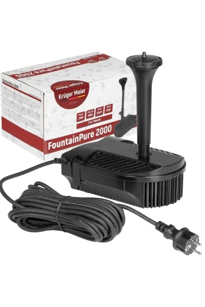 Фонтан-фильтр для пруда Kruger Meier FountainPure 2000 - 3 в 1: насос, фильтр, фонтан (1500 л/ч)