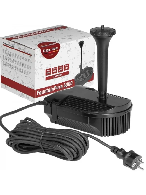 Фонтан-фильтр для пруда Kruger Meier FountainPure 4000 - 3 в 1: насос, фильтр, фонтан (3000 л/ч)