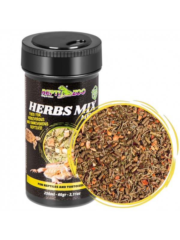 Растительная смесь для рептилий и черепах Repti-Zoo Herbs Mix Menu 250мл.