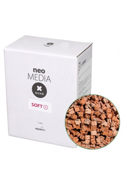 Наповнювач для біофільтрації зі зниженням pH Neo Media Soft S Premium Quad 1 л