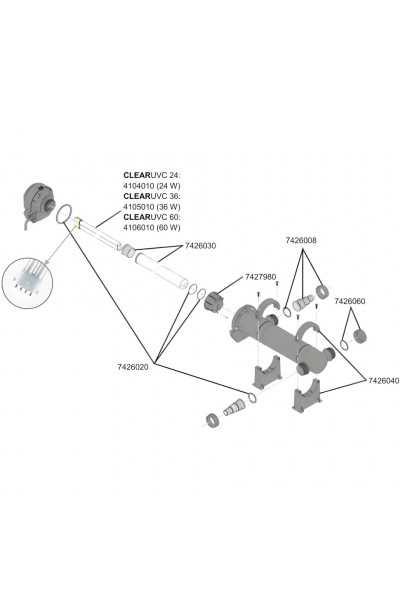 Уплотнительные кольца для Eheim CLEARUVC 24/36/60W (5304-5306) (7426020)