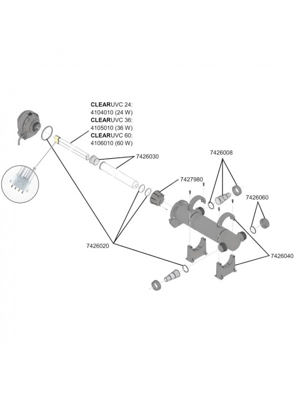 Уплотнительные кольца для Eheim CLEARUVC 24/36/60W (5304-5306) (7426020)