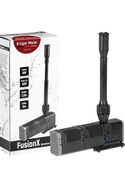 Насос-фонтан з подвійним фільтром Kruger Meier FusionX 1200 для декоративного ставка 3-в-1 (600 л/г)