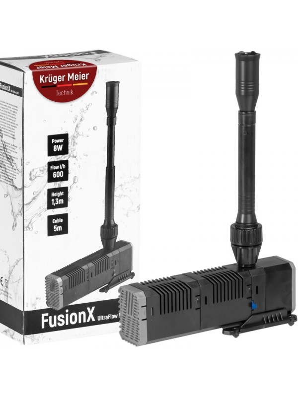 Насос-фонтан з подвійним фільтром Kruger Meier FusionX 1200 для декоративного ставка 3-в-1 (600 л/г)