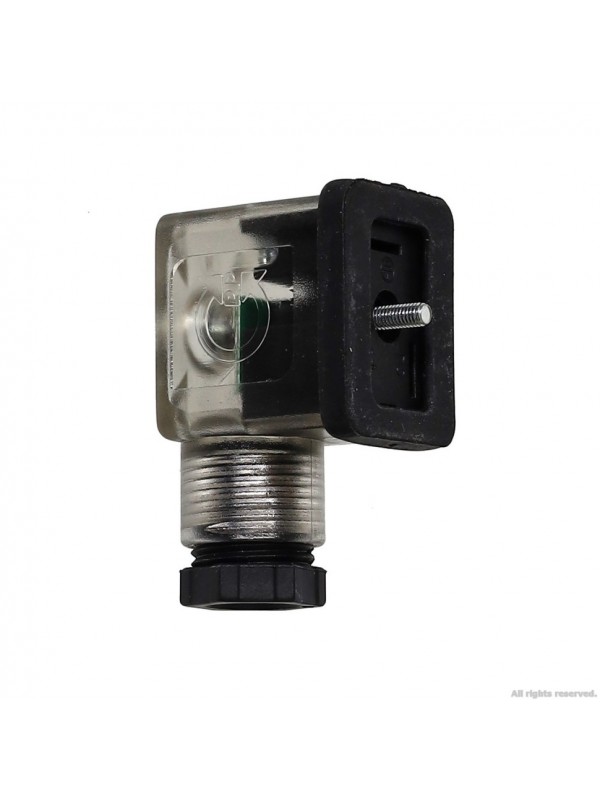 Электро разъем для электроклапана с индикацией Camozzi 220V DC/AC (122-703)