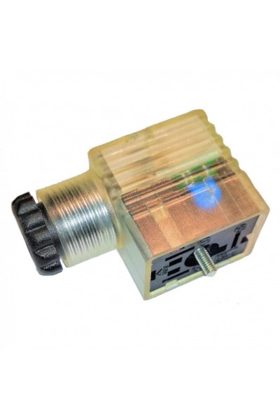 Электро разъем для электроклапана с индикацией Camozzi 10-50V DC (122-601)