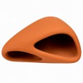 Декорация Hobby Wave Cave 1 red 12x12x5,5 см - керамическое укрытие для рыб и креветок в аквариуме (41657)