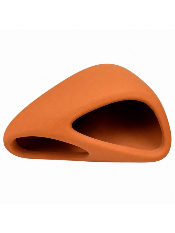 Декорация Hobby Wave Cave 1 red 12x12x5,5 см - керамическое укрытие для рыб и креветок в аквариуме (41657)