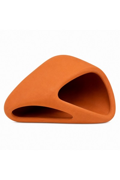 Декорация Hobby Wave Cave 2 red 17x16x8,5 см - керамическое укрытие для рыб и креветок в аквариуме (41659)