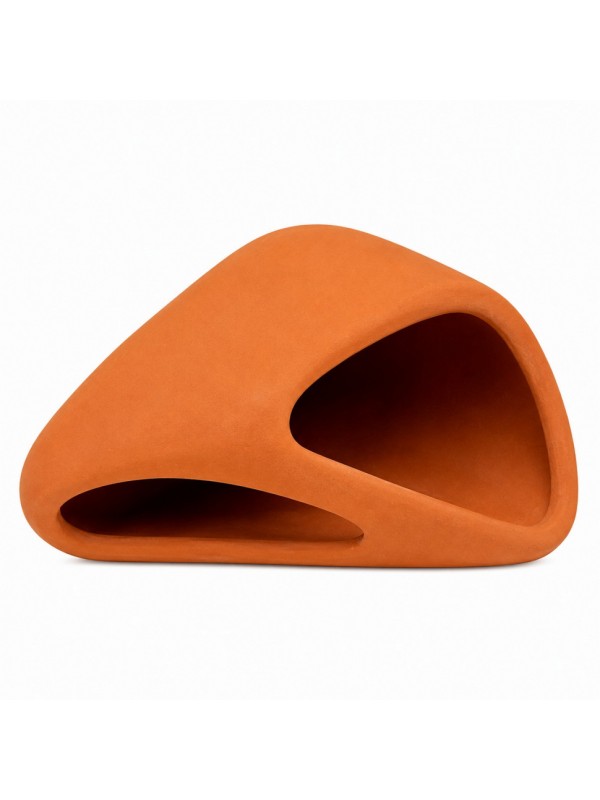 Декорация Hobby Wave Cave 2 red 17x16x8,5 см - керамическое укрытие для рыб и креветок в аквариуме (41659)