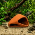 Декорация Hobby Wave Cave 2 red 17x16x8,5 см - керамическое укрытие для рыб и креветок в аквариуме (41659)
