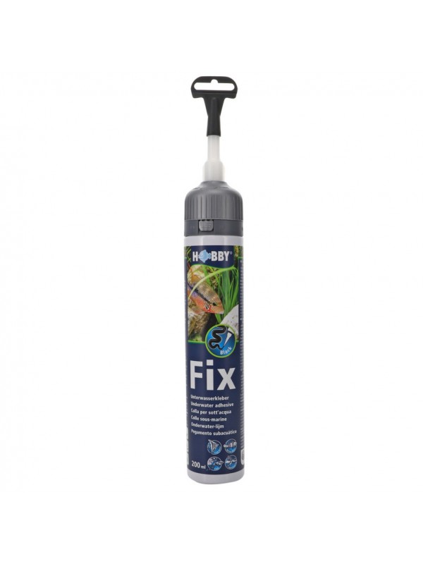 Клей, герметик аквариумный черный Hobby Fix Underwater Adhesive black 200 мл (11965)