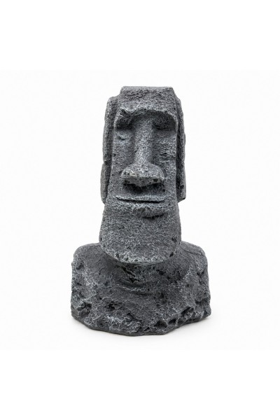 Декорация Hobby Moai Ora 2 15×12×22см - статуя Моаи с укрытием для аквариума и террариума (41718)
