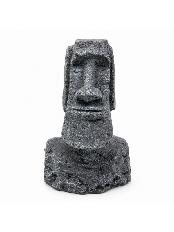 Декорация Hobby Moai Ora 2 15×12×22см - статуя Моаи с укрытием для аквариума и террариума (41718)