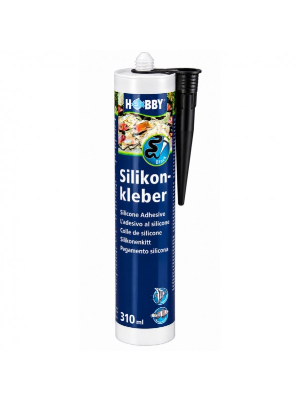 Силікон чорний для акваріумів та тераріумів Hobby Silicon Adhesive black 310 мл (11945)