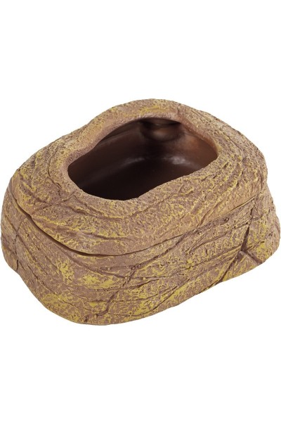 Миска магнитная для живого корма Repti-Zoo Magnetic Food Dish 9×7×4 см (ERB45) с имитацией скалы для террариумов
