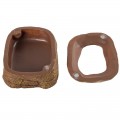 Миска магнитная для живого корма Repti-Zoo Magnetic Food Dish 9×7×4 см (ERB45) с имитацией скалы для террариумов