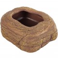 Миска магнитная для живого корма Repti-Zoo Magnetic Food Dish 9×7×4 см (ERB45) с имитацией скалы для террариумов
