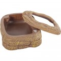 Миска магнитная для живого корма Repti-Zoo Magnetic Food Dish 9×7×4 см (ERB45) с имитацией скалы для террариумов