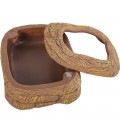 Миска магнитная для живого корма Repti-Zoo Magnetic Food Dish 9×7×4 см (ERB45) с имитацией скалы для террариумов