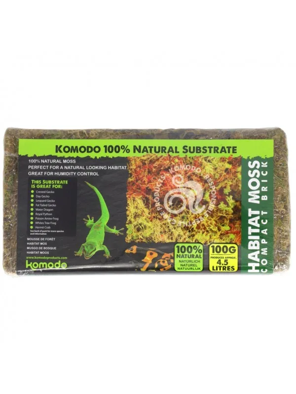 Живой мох Komodo Habitat Moss 100г 4.5л (83030)