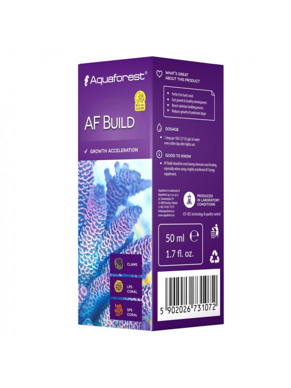 Стабилизатор pH и ускоритель кальцификации Aquaforest AF Build 50 мл - для рифовых аквариумов