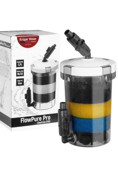 Внешний префильтр для аквариума Kruger Meier FlowPure Pro 2700 (16/22 мм) — 2.7 л