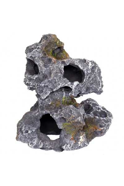 Декорація камінь з отворами Hobby Cavity Stone dark 2 19x15x20см (40146)