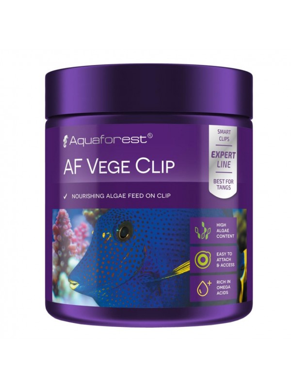 Корм для морських риб Aquaforest AF Vege Clip 100 г - кліп-корм з водоростями для травоїдних і всеїдних риб