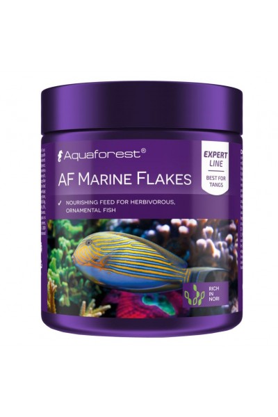 Корм для морських риб AF Marine Flakes 25 г - пластівці з норі та спіруліною для травоїдних і всеїдних риб