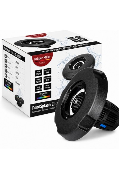 Фонтан, аэратор для пруда Kruger Meier PondSplash Elite LED 40000 с LED-подсветкой 40000 л/ч