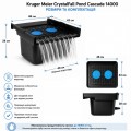 Водопад каскадный для пруда Kruger Meier CrystalFall Pond Cascade 14000 с фильтрационной камерой и корзинами для растений