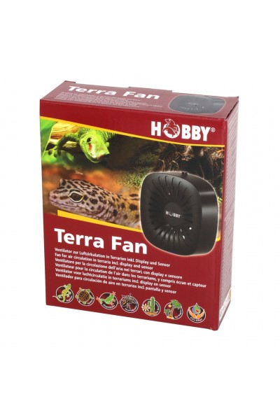 Вентилятор для террариума Hobby Terra Fan (37130) с дисплеем и датчиком температуры и влажности