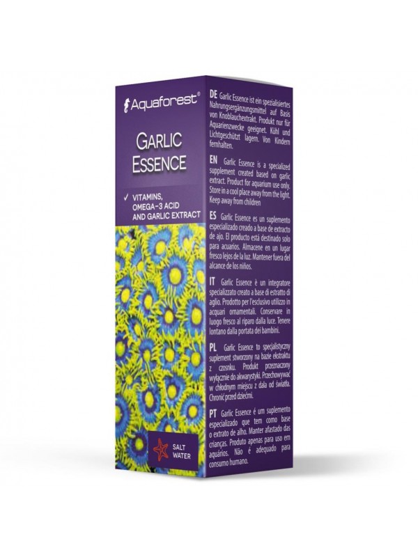 Добавка к корму Aquaforest Garlic Essence 10 мл с экстрактом чеснока и Омега-3 для аквариумных рыб