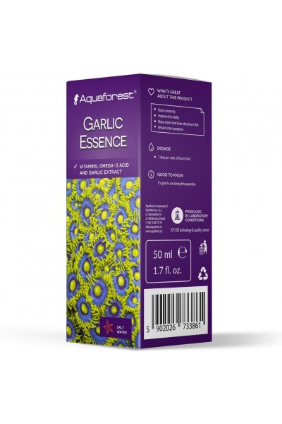 Добавка к корму Aquaforest Garlic Essence 50 мл с экстрактом чеснока и Омега-3 для аквариумных рыб