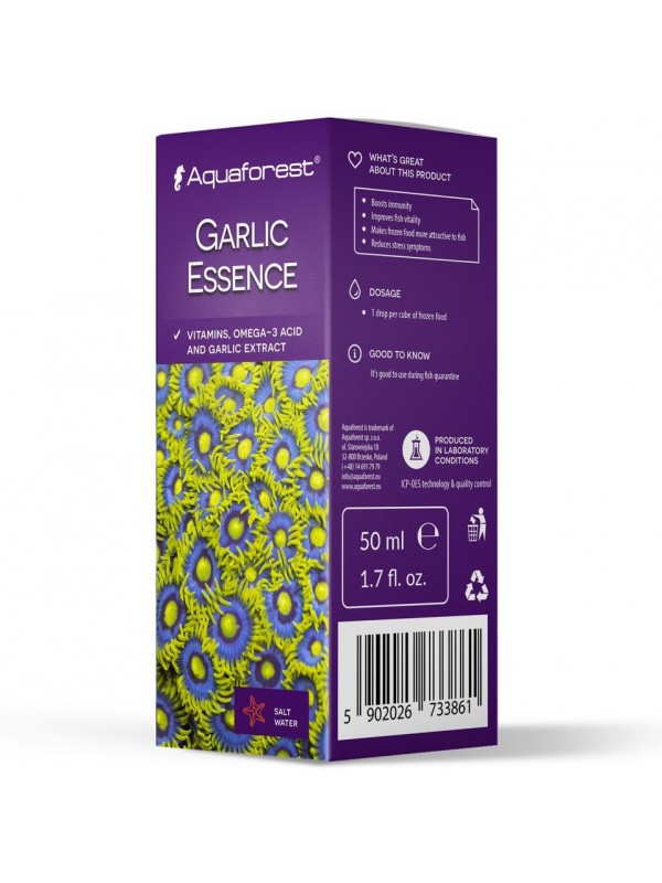 Добавка к корму Aquaforest Garlic Essence 50 мл с экстрактом чеснока и Омега-3 для аквариумных рыб