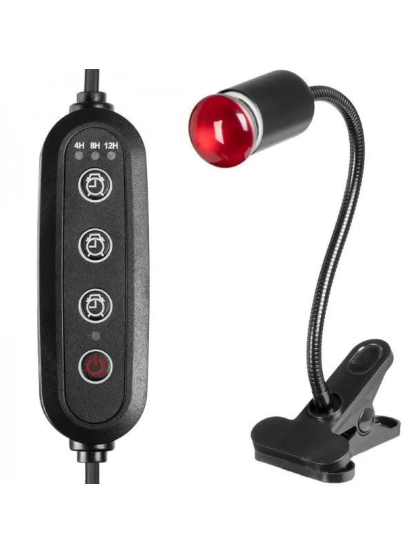 Світильник довгий з затискної ручкою і таймером Terrario Long ReptiSun Time Control 200W