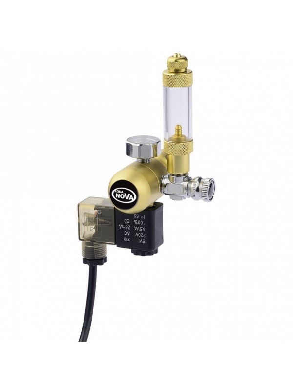 Редуктор CO2 Aqua Nova NCO2-REG с счетчиком пузырьков и электромагнитным клапаном