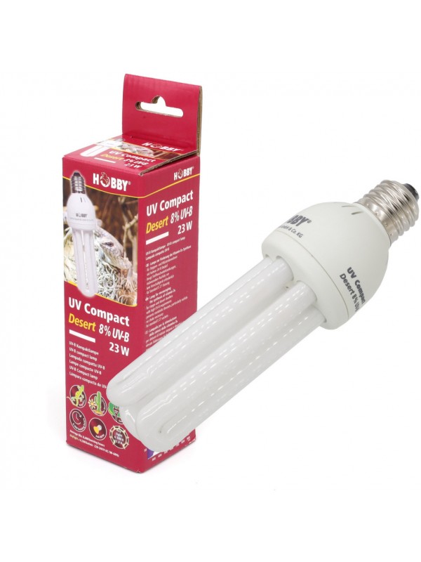 Люмінесцентна лампа Hobby UV Compact Desert 8% UV-B, 23 W (37335)