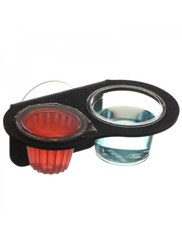 Двойная подвесная миска Terrario Gecko Bar Duo Jelly Black